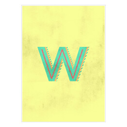 Plakat Kolorowe litery z efektem 3D - "W"