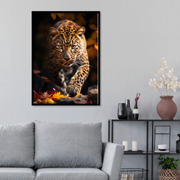 Plakat w ramie Leopard - zdjęcia zwierząt
