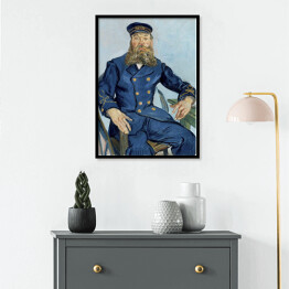 Plakat w ramie Vincent van Gogh Portret listonosza Józefa Roulina. Reprodukcja
