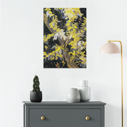 Plakat samoprzylepny Vincent van Gogh Kwitnące gałęzie akacji. Reprodukcja
