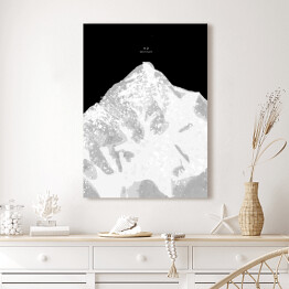 Obraz na płótnie K2 - minimalistyczne szczyty górskie