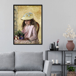 Plakat w ramie Camille Pissarro Portret córki artysty. Reprodukcja