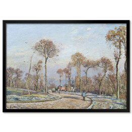 Plakat w ramie Camille Pissarro. Droga do Versailles, Louveciennes o poranku. Reprodukcja