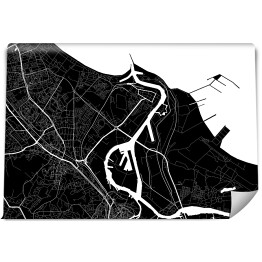 Fototapeta samoprzylepna Industrialna mapa Gdańska