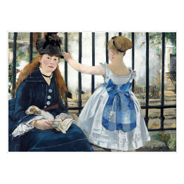 Plakat samoprzylepny Edouard Manet "Kolej" - reprodukcja