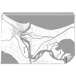 Fototapeta winylowa zmywalna Minimalistyczna mapa Świnoujścia