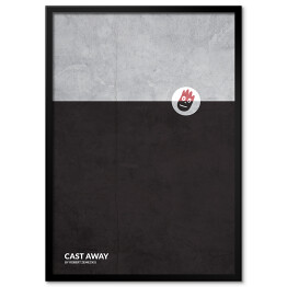 Plakat w ramie "Cast Away" - minimalistyczna kolekcja filmowa
