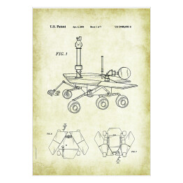 Plakat Kosmos - patenty na rycinach vintage