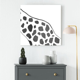 Obraz na płótnie Czarno biała żyrafa - akwarela