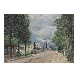 Plakat samoprzylepny Alfred Sisley "Ulica w Gennevilliers" - reprodukcja