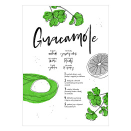 Plakat samoprzylepny Guacamole - wegańskie potrawy
