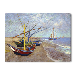Obraz na płótnie Vincent van Gogh "Łodzie na plaży" - reprodukcja