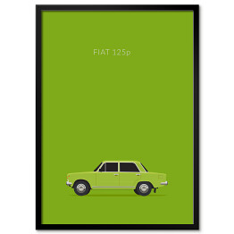 Plakat w ramie Polskie samochody - FIAT 125p