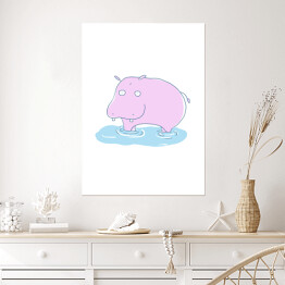 Plakat Alfabet - H jak hipopotam