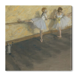 Obraz na płótnie Edgar Degas "Tancerze ćwiczący przy drążku baletowym" - reprodukcja