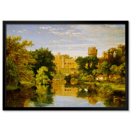 Plakat w ramie Jasper Francis Cropsey Zamek Warwick w Anglii Reprodukcja obrazu