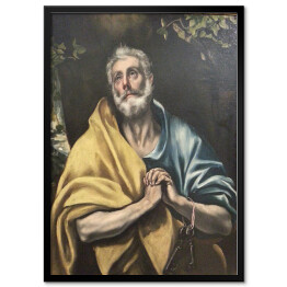 Plakat w ramie El Greco Łzy Św. Piotra Reprodukcja obrazu