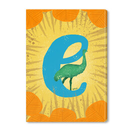 Obraz na płótnie Zwierzęcy alfabet - E jak emu