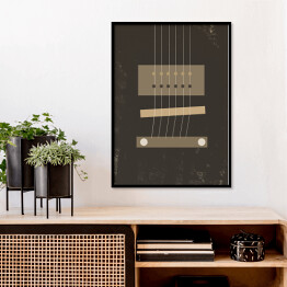 Plakat w ramie Ilustracja - gitara klasyczna