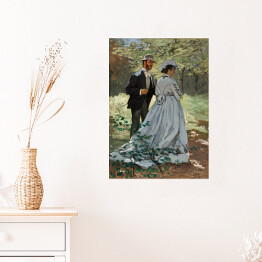 Plakat Claude Monet The Promenaders, Bazille and Camille. Reprodukcja obrazu
