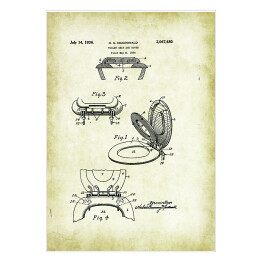 Plakat samoprzylepny H. C. MacDonald - patenty na rycinach vintage