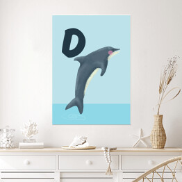 Plakat Alfabet - D jak delfin