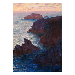 Plakat Claude Monet "Skały w Belle-Ile, Port-Domois" - reprodukcja