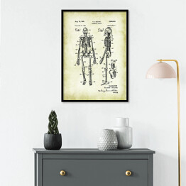 Plakat w ramie R. S. Bezark - ludzka anatomia - ryciny