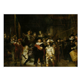 Plakat samoprzylepny Rembrandt "Straż nocna" - reprodukcja