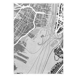 Plakat samoprzylepny Mapa Nowego Jorku