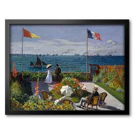 Obraz w ramie Claude Monet "Taras nad morzem w Saint Adresse" - reprodukcja
