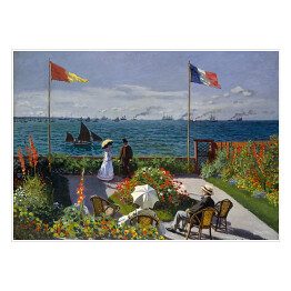 Plakat Claude Monet "Taras nad morzem w Saint Adresse" - reprodukcja
