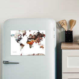 Magnes dekoracyjny Mapa z napisem "Explore" - kolorowa