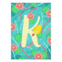 Plakat Zwierzęcy alfabet - K jak kaczka