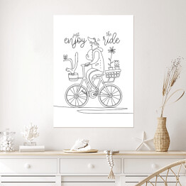 Plakat Ilustracja z napisem "Just enjoy the ride"