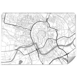 Fototapeta winylowa zmywalna Minimalistyczna mapa Krakowa
