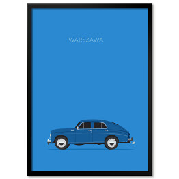 Plakat w ramie Polskie samochody - WARSZAWA