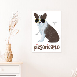 Plakat Kawa z psem - piesoricano