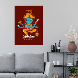 Plakat Vishnu - mitologia hinduska