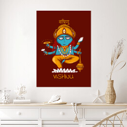 Plakat samoprzylepny Vishnu - mitologia hinduska