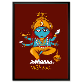 Plakat w ramie Vishnu - mitologia hinduska