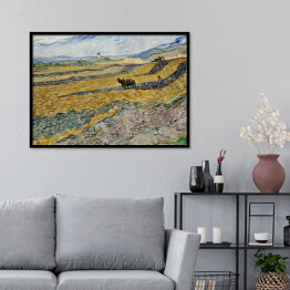 Plakat w ramie Vincent van Gogh "Pole wiosennej pszenicy o wschodzie słońca" - reprodukcja