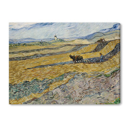 Obraz na płótnie Vincent van Gogh "Pole wiosennej pszenicy o wschodzie słońca" - reprodukcja