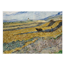 Plakat Vincent van Gogh "Pole wiosennej pszenicy o wschodzie słońca" - reprodukcja