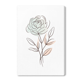 Obraz na płótnie Róża kwiat rysunek