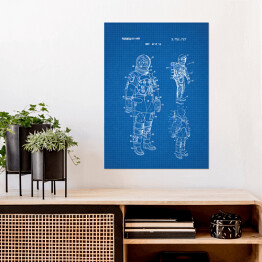 Plakat Astronauta - patenty na rycinach blueprint