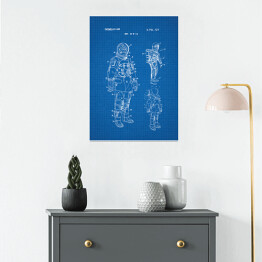 Plakat Astronauta - patenty na rycinach blueprint