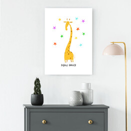 Obraz na płótnie Żyrafa - "Sięgaj gwiazd"