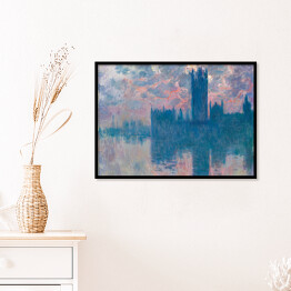 Plakat w ramie Claude Monet "Pałac Westminsterski 2" - reprodukcja