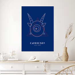 Plakat Znaki zodiaku - koziorożec